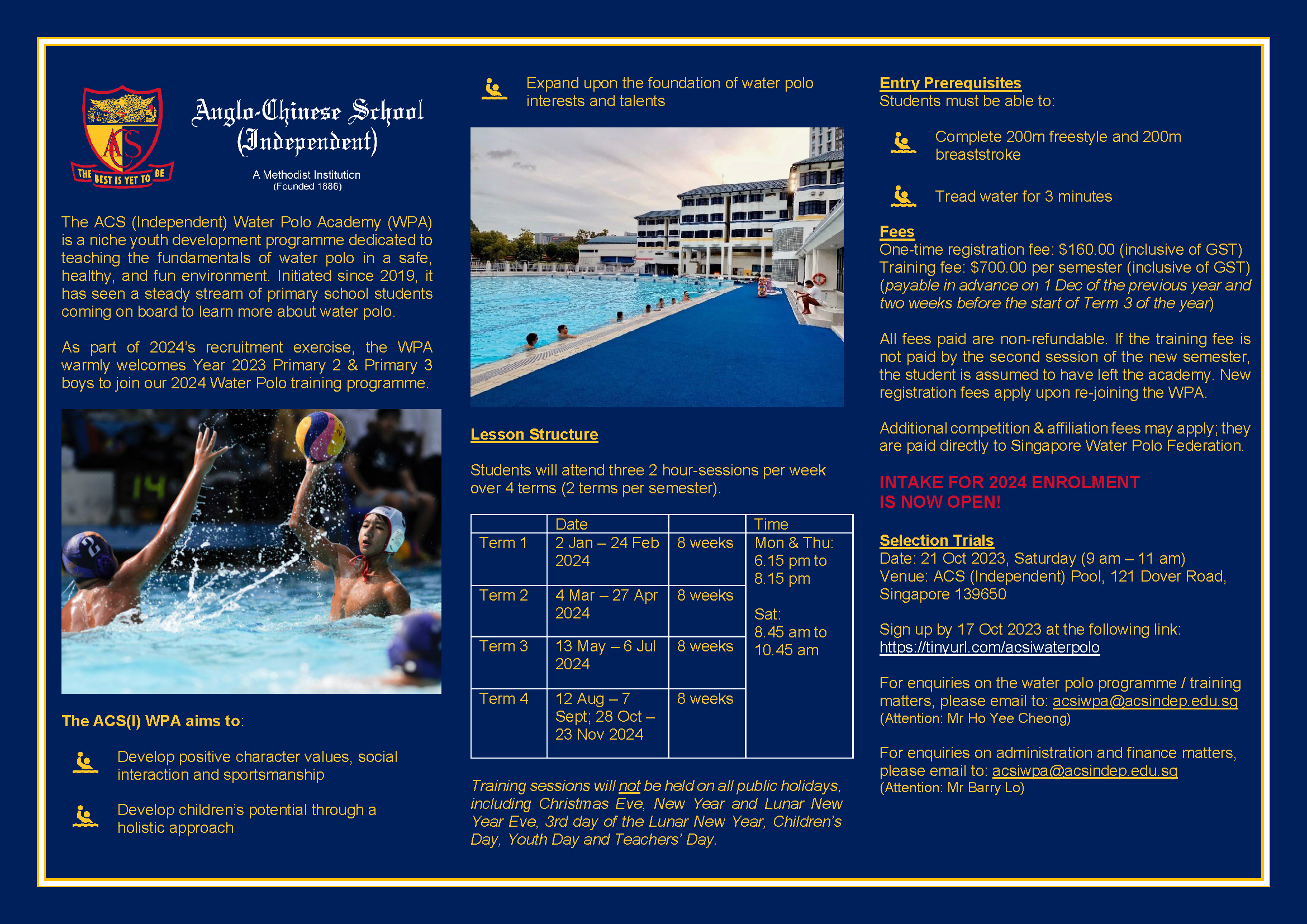 ACS I Water Polo Academy 2024 Registration   Acs(i) Wpa Brochure 2024 